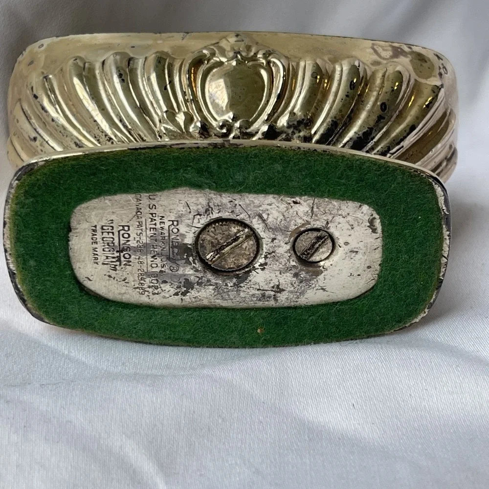 Antique Table Lighter Ronson Silver Queen Anne 1936